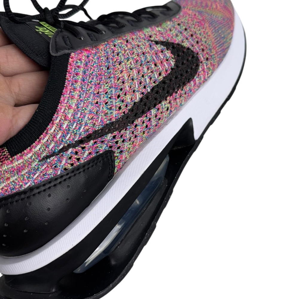Nike Air Max Flyknit Racer Womens 10 Pink Green Black Sneaker Shoes DM9073 300 - Picture 10 of 13
